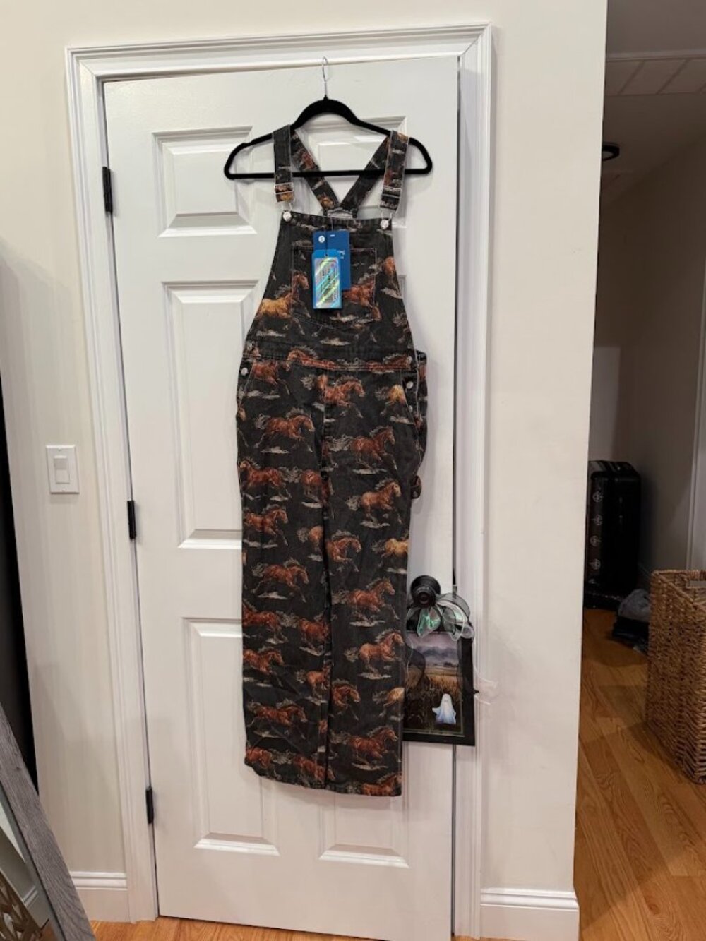 Dressed in LALA Horse Print Women's Jeans Overalls